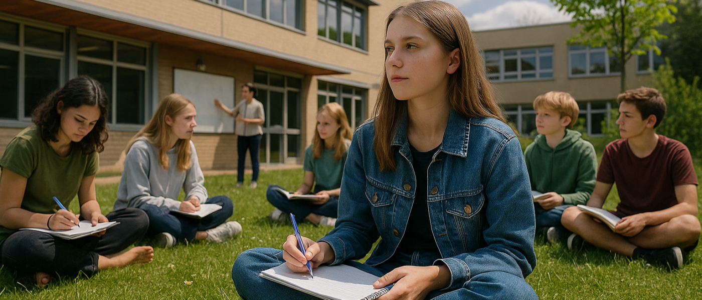 « Les pieds dans le gazon » : quand le collège s’invite dehors